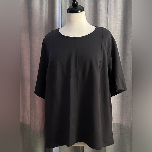 J. Jill Wearever Slub-Knit Elliptical-Hem Top - Picture 2 of 4